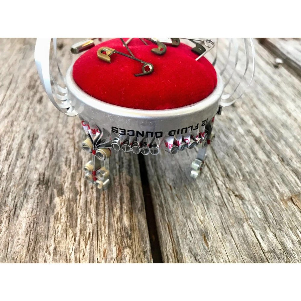 Vintage Set Of Tin Can Art Pin cushion chairs sofa - Picture 7 of 13